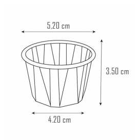 Tarrina de Papel Plisado Kraft de 60ml (5000 Uds)