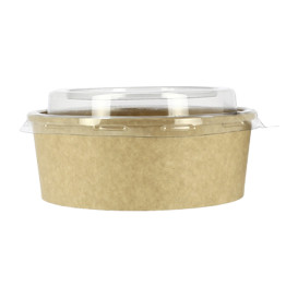 Tarrina Cartón Kraft-Kraft + Tapa RPET 19 Oz/550ml (300 Uds)