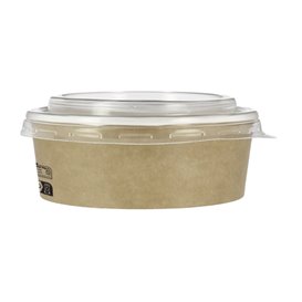 Tarrina de Cartón Kraft con Tapa PP 19 Oz/550ml (250 Uds)