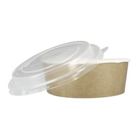 Tarrina de Cartón Kraft con Tapa PP 38 Oz/1120ml (25 Uds)