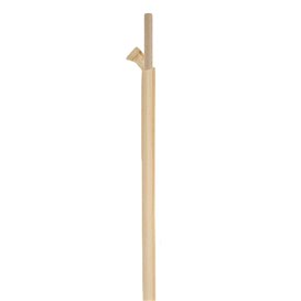 Pajita Recta Papel Negra Enfundada Kraft Ø8mm 20cm (3.000 Uds)