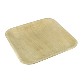 Plato Cuadrado Hoja de Palma 18x18cm (200 Uds)