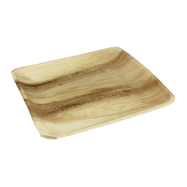 Plato Cuadrado Hoja de Palma 24x24cm (200 Uds)