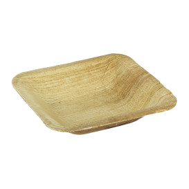 Mini Plato Cuadrado Hoja de Palma 7,7x7,7cm (200 Uds)