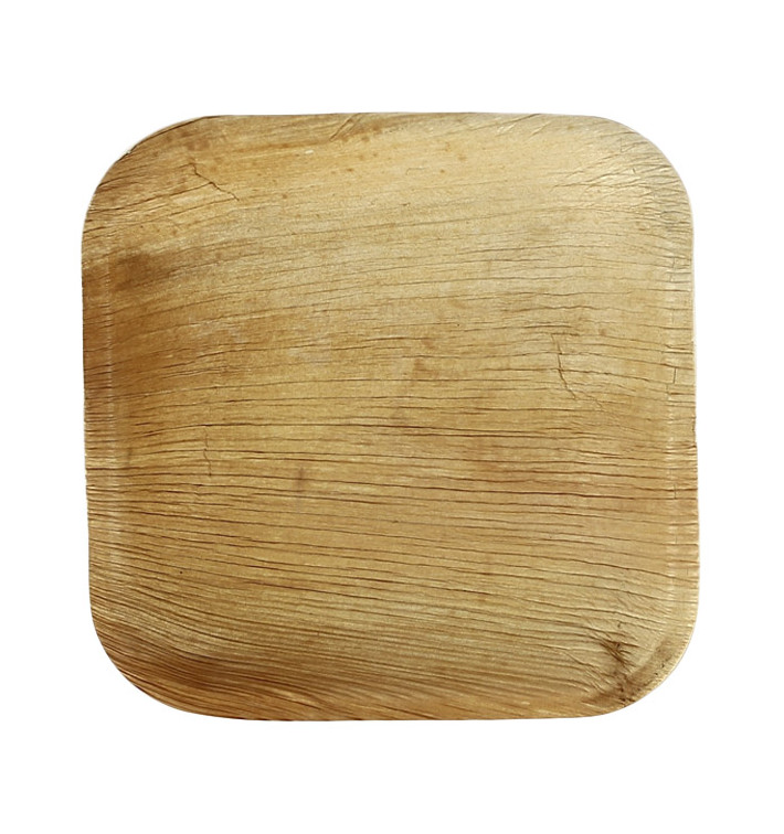 Mini Plato Cuadrado Hoja de Palma 11,5x11,5x1,5cm (200 Uds)