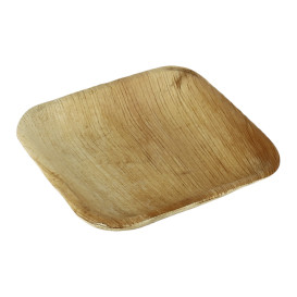 Mini Plato Cuadrado Hoja de Palma 11,5x11,5x1,5cm (200 Uds)