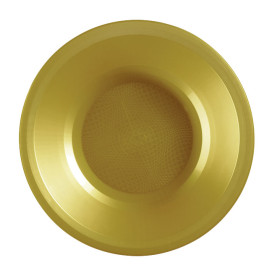 Plato Hondo Reutilizable PP Oro Round Ø19,5cm (600 Uds)