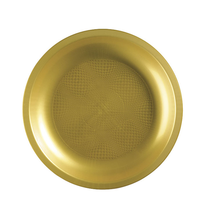 Plato Reutilizable PP Oro Round Ø29cm (220 Uds)