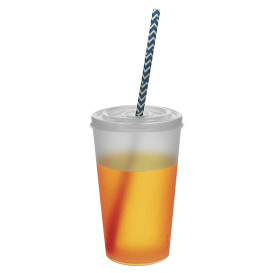 Vaso Reutilizable de Plástico PP Translúcido 330ml (560 Uds)