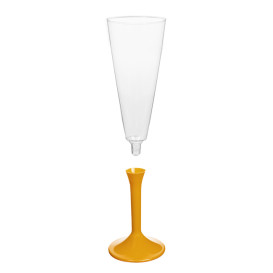 Copa Plástico Cava Pie Mango 160ml 2P (20 Uds)