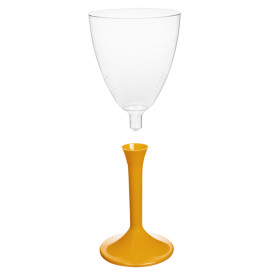 Copa Plástico Vino Pie Mango 180ml 2P (200 Uds)