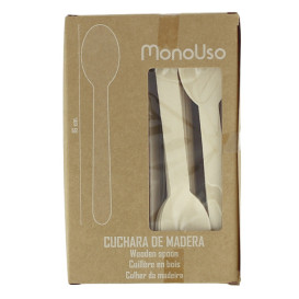 Cuchara de Madera Eco 16cm (100 Uds)