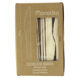 Cuchillo de Madera Eco 16cm (100 Uds)