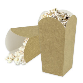 Caja para Palomitas Pequeña Kraft 45g 6,5x8,5x15cm (700 Uds)