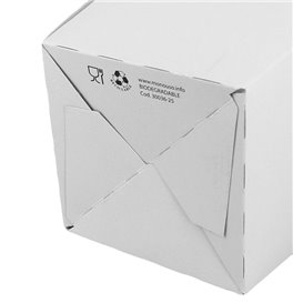 Caja Palomitas Mediana Blanca 90 gr 7,8x10,5x18cm (350 Uds)