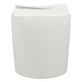 Envase Comida para Llevar 100% ECO Blanco 16Oz/480ml (50 Uds)
