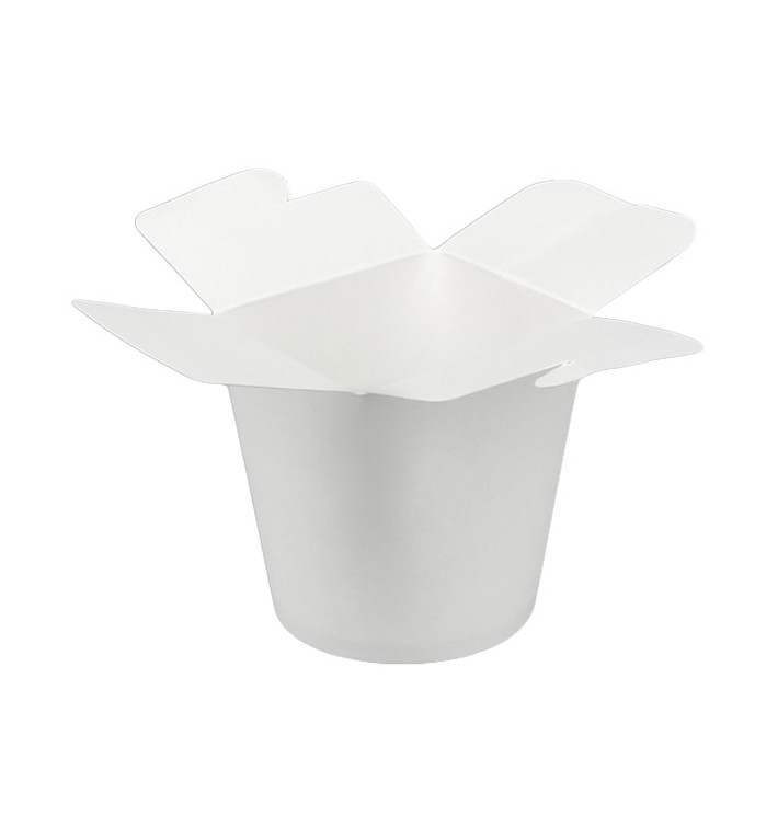 Envase Comida para Llevar 100% ECO Blanco 16Oz/480ml (50 Uds)