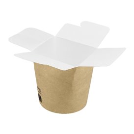 Envase Comida para Llevar 100% ECO Kraft 16Oz/480ml (50 Uds)
