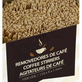 Agitador de Madera Natural para Cafe 110mm (25.000 Uds)