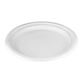 Plato Caña de Azúcar Blanco Ø22 cm (50 Uds)