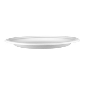 Plato Caña de Azúcar Blanco Ø22 cm (50 Uds)