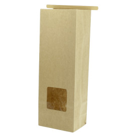 Bolsa SOS Kraft con Cierre y Ventana 9+6x26cm (1000 Uds)
