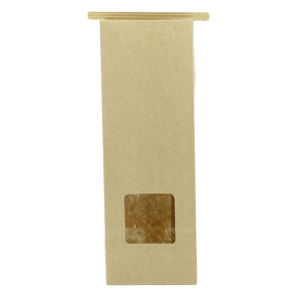 Bolsa SOS Kraft con Cierre y Ventana 9+6x26cm (1000 Uds)