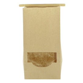 Bolsa SOS Kraft con Cierre y Ventana 12+6x23,5cm (50 Uds)