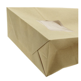 Bolsa SOS Kraft con Cierre y Ventana 20+8x23cm (50 Uds)