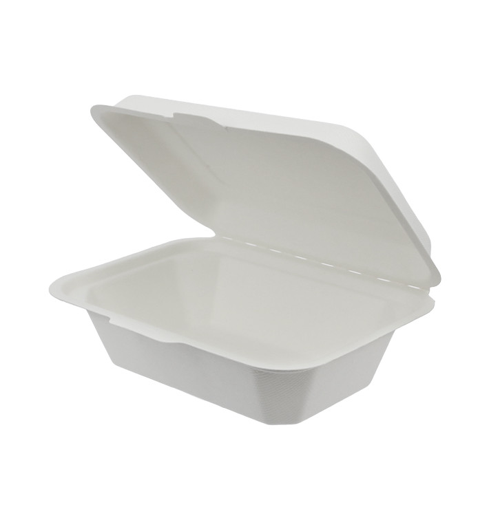 Envase MenuBox Caña Azúcar Blanco 136x182x64mm (50 Uds)