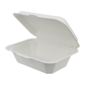 Envase MenuBox Caña Azúcar Blanco 136x182x64mm (300 Uds)