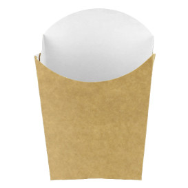 Caja Kraft para Fritas Mediana 8,2x3,5x12,5cm (25 Uds)