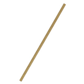 Pajita Recta de Papel Kraft Ø6mm 21cm (3.000 Uds)
