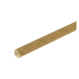 Pajita Recta de Papel Kraft Ø6mm 21cm (3.000 Uds)