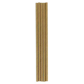 Pajita Recta de Papel Kraft Ø6mm 21cm (100 Uds)