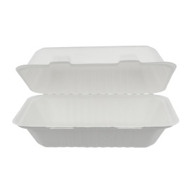 Envase MenuBox Caña Azúcar Blanco 150x220x50mm (50 Uds)
