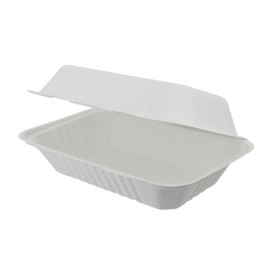 Envase MenuBox Caña Azúcar Blanco 150x220x50mm (300 Uds)