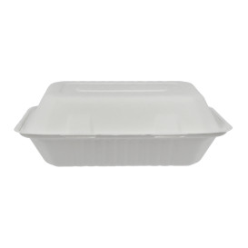 Envase MenuBox Caña Azúcar Blanco 150x220x50mm (300 Uds)