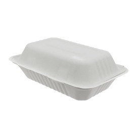 Envase MenuBox Caña Azúcar Blanco 150x220x50mm (300 Uds)