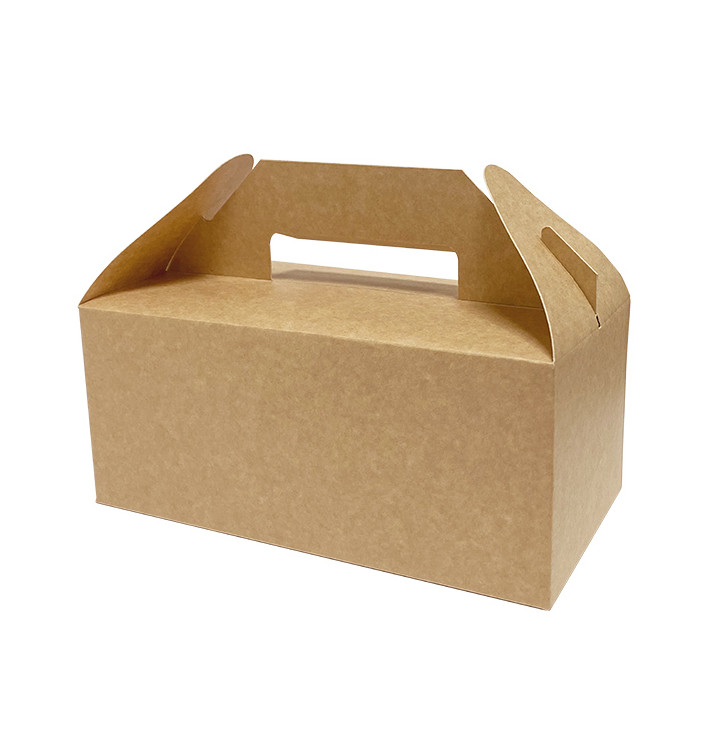 Caja Picnic de Cartón Kraft 228x122x97mm (125 Uds)