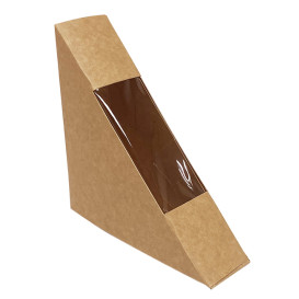 Envase de Cartón Kraft con Ventana 125x38x125mm (500 Uds)