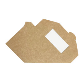 Envase de Cartón Kraft con Ventana 125x38x125mm (500 Uds)
