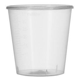 Vaso de Plastico Graduado PP Transp. 35 ml (50 Uds) 