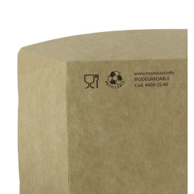 Barqueta 350ml Kraft 10,6x7,3x4,5cm (25 Uds)