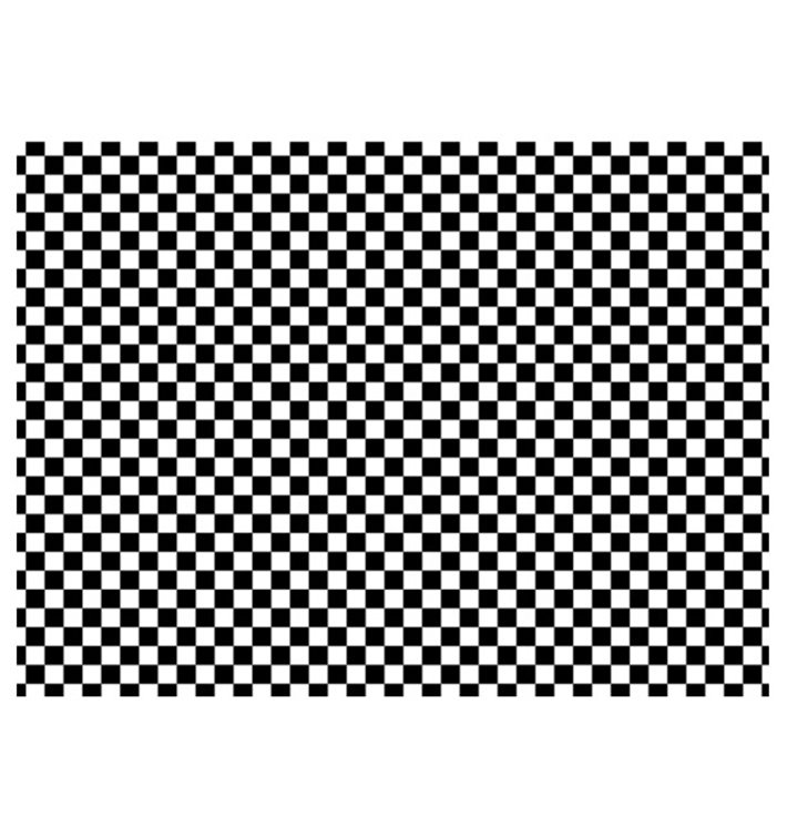 Envuelta Antigrasa “Vichy” Negro 31x42cm (1.000 Uds)