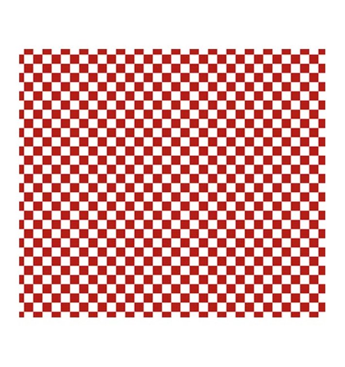 Envuelta Antigrasa “Vichy” Rojo 31x35cm (1.000 Uds)