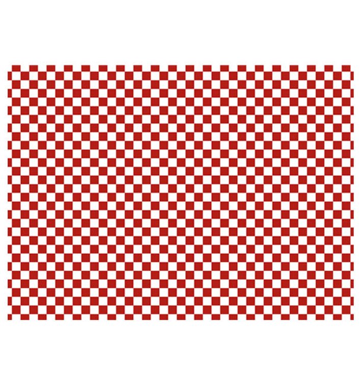 Envuelta Antigrasa “Vichy” Rojo 31x42cm (1.000 Uds)