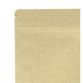 Bolsa StandUp Kraft Autocierre Zip y Ventana 20+8x30cm (50 Uds)