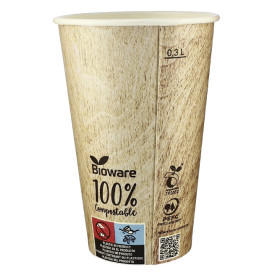 Vaso Cartón BioWare PLA 12 Oz/384ml Ø8,0cm (55 Uds)