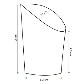 Vaso Desechable Antigrasa Carton Efecto Kraft Mediano (1320 Uds)